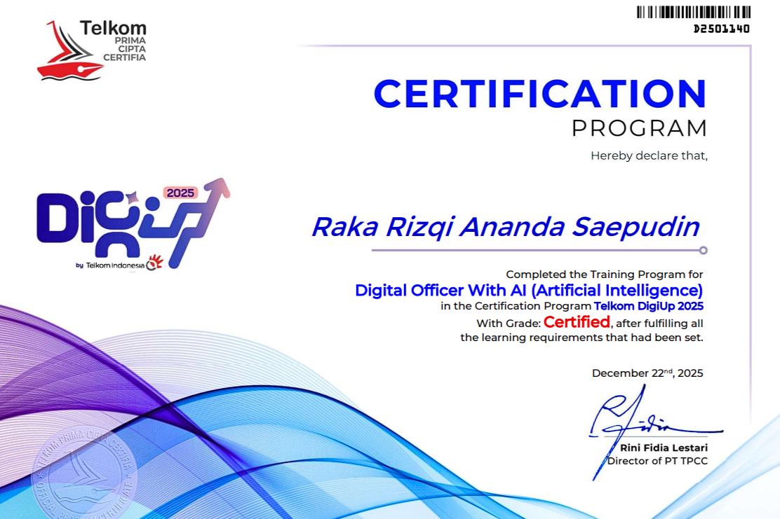 Sertifikat Digiup Telkom