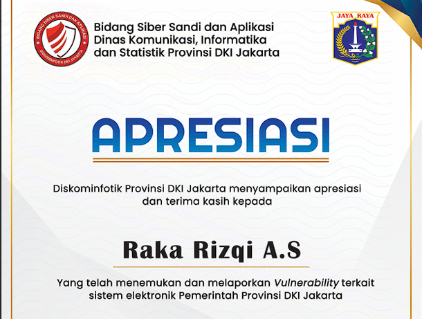 Certification Cyber Security From Jakarta Government